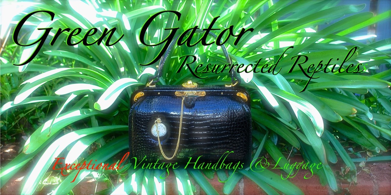 Koret Black Alligator Large Top Handle Bag